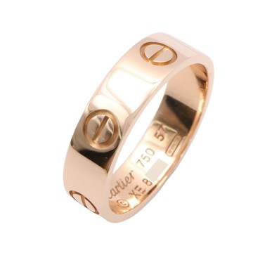 Cartier 卡地亞 Love 戒指 57 18K玫瑰金 【二手名牌BRAND OFF】