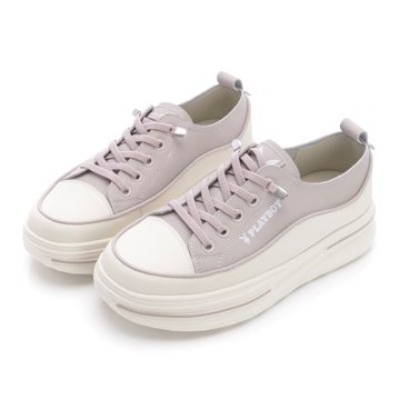 PLAYBOY 幻彩潮履真皮增高休閒鞋-PY1709紫