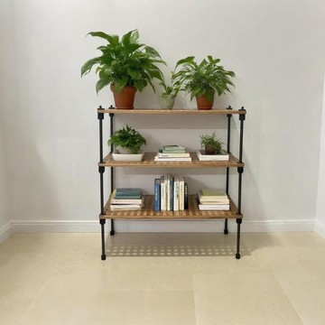 239 85公分三層置物架 客廳展示架 書架 層架置物架 楠竹置物架 置物架 收納架 免運 現貨【Q11/4】