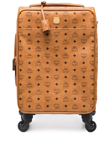 MCM - medium Ottomar carry-on trolley - men - Leather/Canvas - One Size - Brown
