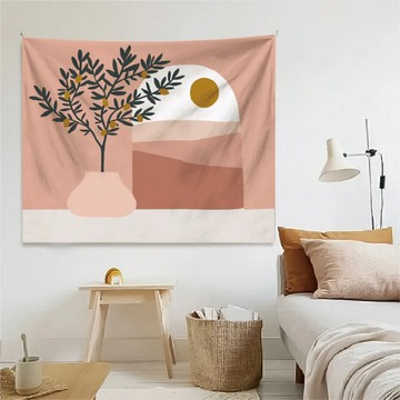 Hoom 禾慕生活 莫蘭迪居家掛布  乾燥玫瑰  150 x 130cm