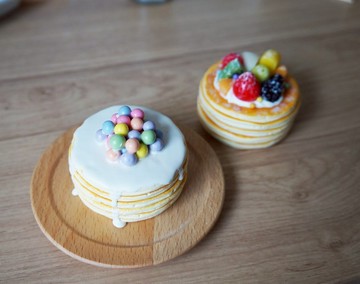 彩色珍珠美式鬆餅 印泥 樹脂黏土 接單訂製