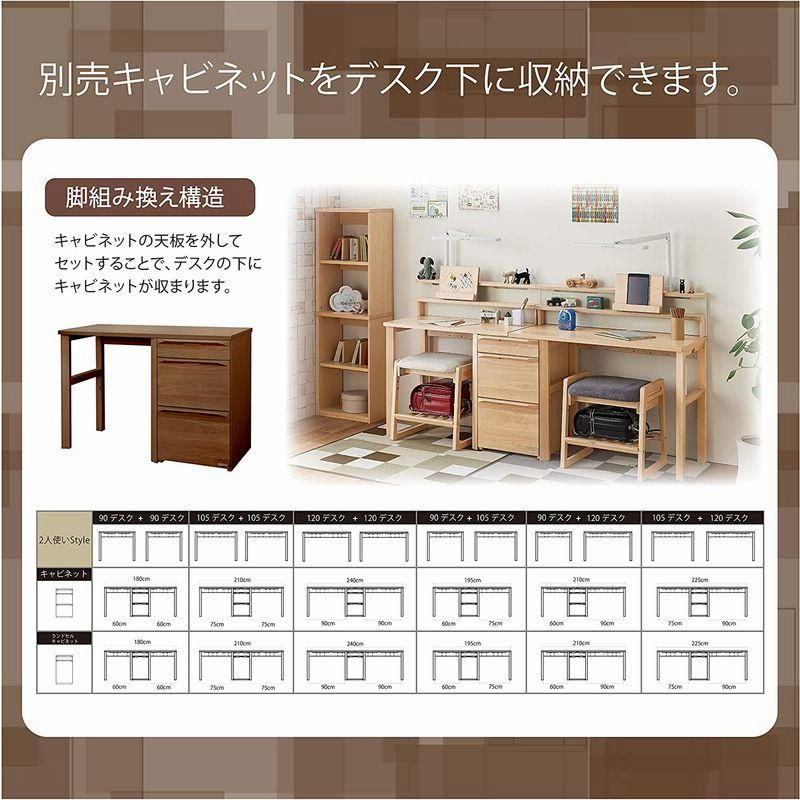 KOIZUMI(コイズミ) デスク ブラウン W90×D48×H73 ファリス90デスク WO