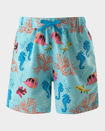 Boy's Coral Reef Swim Trunks, Size 2-10