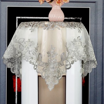 空調罩柜式蕾絲圓形柜機空調罩空調蓋布布藝防塵罩網紗布藝防塵巾