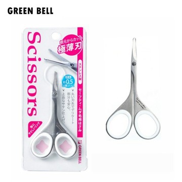 日本綠鐘 GREEN BELL 極薄刃止滑平式鼻毛安全修容剪 PSG-037【買我小物】現貨
