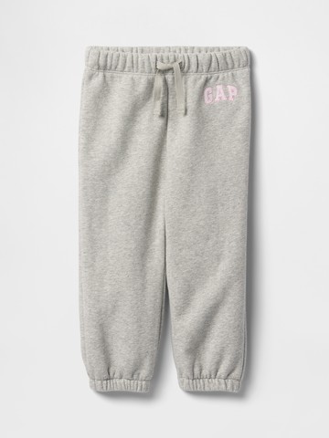 女幼童裝 Logo刺繡束口抽繩鬆緊運動褲-灰色