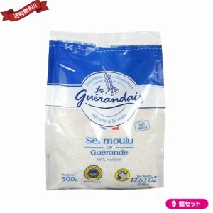 天日塩 天然塩 非加熱 オルタートレードジャパン ゲランドの塩 細粒塩500g ９袋セット