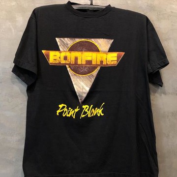 Bonfire篝火樂隊高街vibe小眾潮流落肩短袖hiphop男女五分袖T恤棉