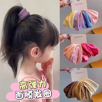 🔥臺灣出貨🔥兒童馬尾小女孩加寬高彈力橡皮筋髮圈髮繩女童頭髮不傷髮飾髮繩
