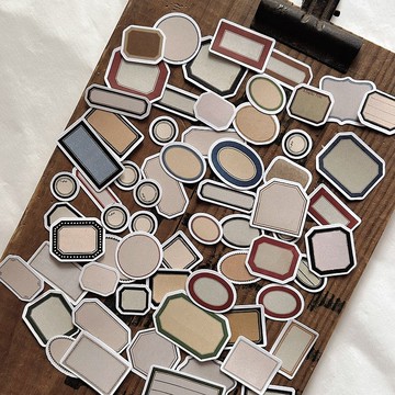 MarkyPuppy 復古 小邊框 標簽貼紙包 手帳拼貼 裝飾 貼紙 素材包