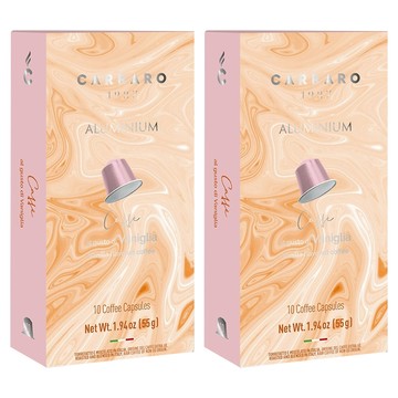 CARRARO 香草風味 VANILLA FLAVORED COFFEE 咖啡膠囊 適用Nespresso Original 膠囊咖啡機  5.5g  10個  2盒