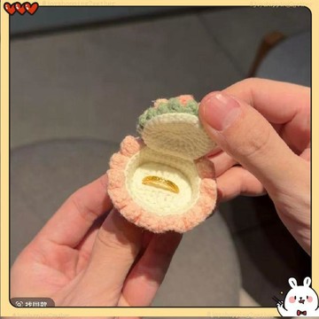 台灣出貨 diy迷你手捧花束戒指盒 迷你花束戒指盒 迷你花束材料包 編織材料包 手工DIY驚喜表白禮物 手作禮物 禮物