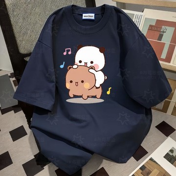 【100%純棉】日系女裝 日系男裝 短袖新款 純棉 布布一二衣服 一二 布布 情侶衣 情侶套裝 寬鬆大碼女裝 上衣 T恤
