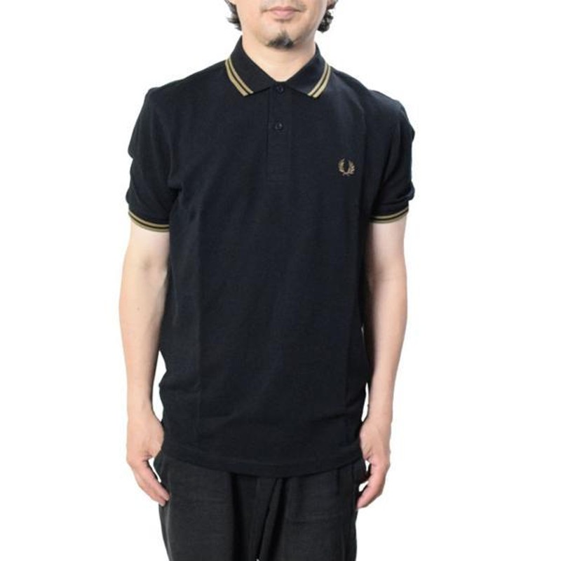 フレッドペリー ポロシャツ ライン入り鹿の子 半袖 FRED PERRY M3600