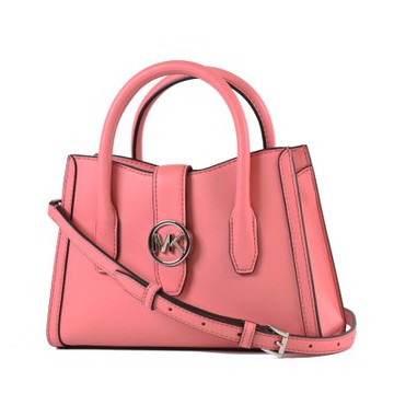 MICHAEL KORS 專櫃款 GABBY 滑面皮革手提/斜背二用包-茶玫瑰粉/小-特