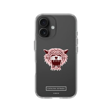 iPhone 16 Clear 透明 - Catalina Estrada - Pink Tiger Head