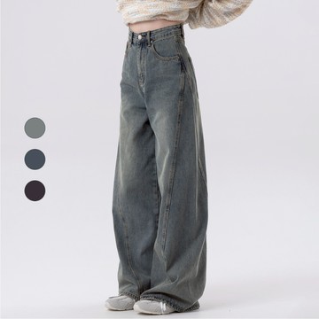 50% Fifty Percent｜立體剪裁闊腿牛仔褲｜02562151010