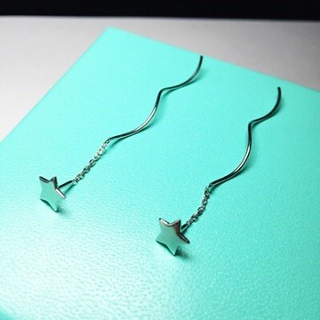 925純銀耳環耳飾-精緻亮眼S型星星生日情人節禮物女飾品73ia55【獨家進口】【米蘭精品】