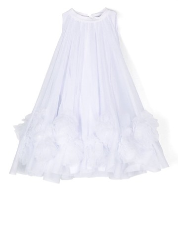 Patrizia Pepe girl - pleated sleeveless dress - kids - Polyamide/Viscose/Spandex/Elastane - 10 yrs - White