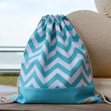 束口後背包/束繩包/束口袋 ~ V-型圖案(B135) RS