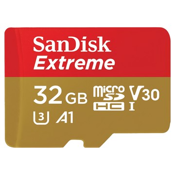 SanDisk 晟碟 紅金記憶卡 Extreme Micro 15 x 11 x 0.5mm  32GB  1個