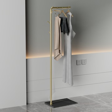 【居家生活Easy Buy】北歐風落地衣帽架-岩板樹杈款(掛衣架 玄關架 鞋帽架)灰底座+金支架