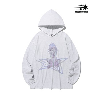 [NICEGHOSTCLUB] 明星女孩 BIGBIG L/S 連帽衫_韓風