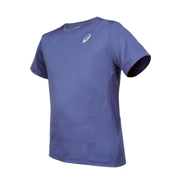 ASICS 男短袖T恤-吸濕排汗 運動 上衣 休閒 台灣製 2031E355-401 靛藍銀