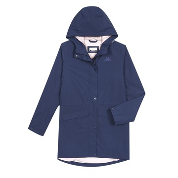 KAPPA義大利女生防水貼條長版外套(連帽)丈青 341C2JWB29