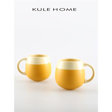 KULE HOME ins風陶瓷馬克杯家用女茶水杯咖啡杯牛奶杯情侶辦公室