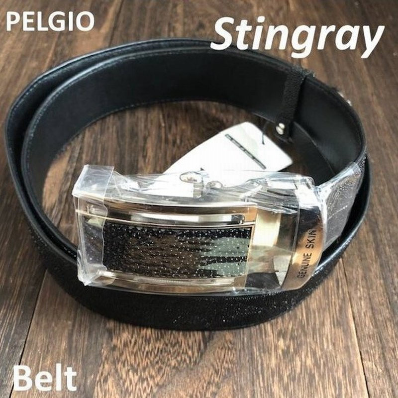 Pelgio ブランド かっこいい スティングレイ スティングレ ガルーシャ エイ革 本革 ベルト ビジネスベルト ファッションベルト 本物の革 3 7cm 1cm 通販 Lineポイント最大0 5 Get Lineショッピング