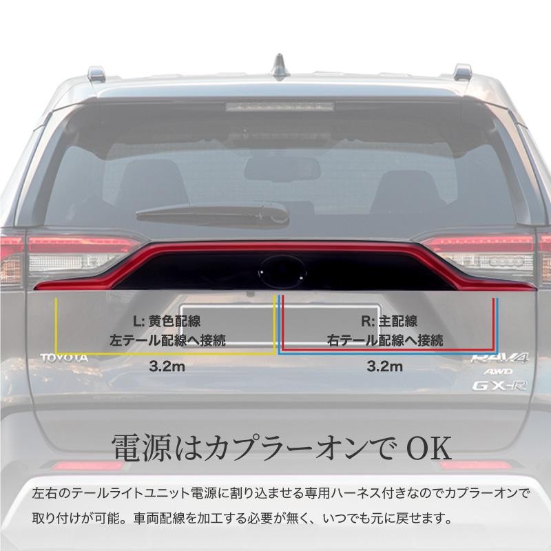 トヨタ RAV4 50系 バックドア ガーニッシュ LED テールランプ ブレーキランプ ウインカー シーケンシャル リアゲート 流れるウインカー  【送料無料】 | LINEブランドカタログ