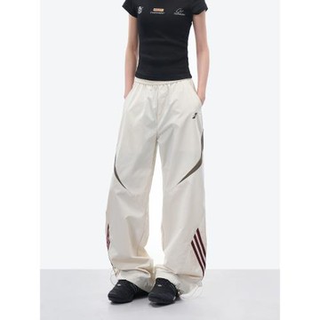 NOONOZ三條杠拼接戶外運動工裝褲男夏季速干抽繩潮牌登山休閑褲