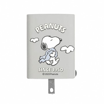 SNOOPY 鳳梨酥系列 經典復刻色系 47W GaN氮化鎵 PD+QC 急速充電器-散步(霜灰)