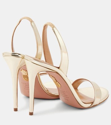 Aquazzura So Nude 105 metallic leather sandals
