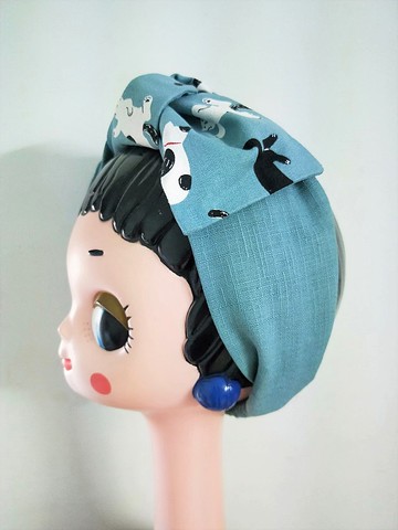 超大蝴蝶結髮帶-貓咪玩耍