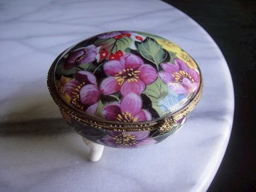 【老時光 OLD-TIME】早期二手國外進口陶瓷珠寶盒