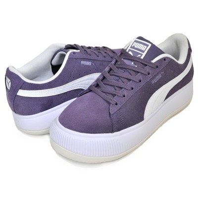 プーマ スウェード マユ ウィメンズ PUMA SUEDE MAYU PURPLE CHARCOAL-PUMA WHITE 380686-17  パープル ホワイト レディース スニーカー 厚底 スエード | LINEブランドカタログ