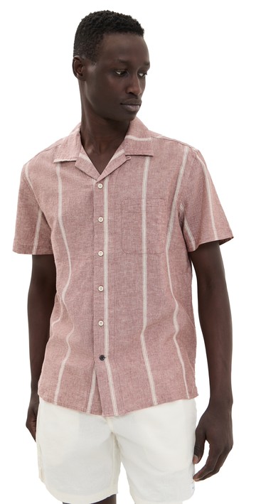 Taylor Stitch Hawthorne Striped Shirt Dried Fig Stripe 46