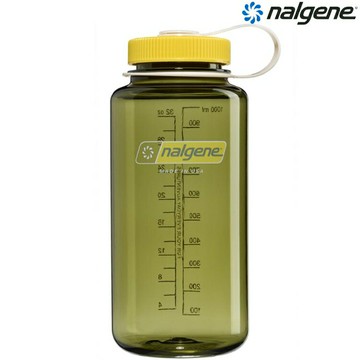 Nalgene 1000cc 寬嘴水壺/運動水瓶/寬口瓶 Tritan Sustain 美國製 2020-2832 油綠/小蒼蘭
