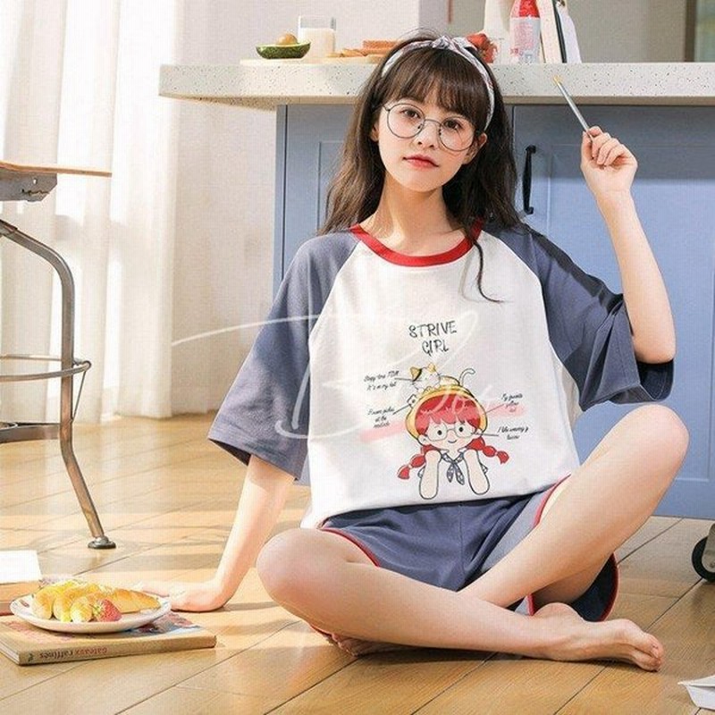 パジャマ レディース 春夏半袖ショットパンツ スウェット上下セット 可愛い 綿 パジャマ 部屋着 韓国風 カジュアルルームウェア 寝巻き パジャマ 安い 通販 Lineポイント最大0 5 Get Lineショッピング