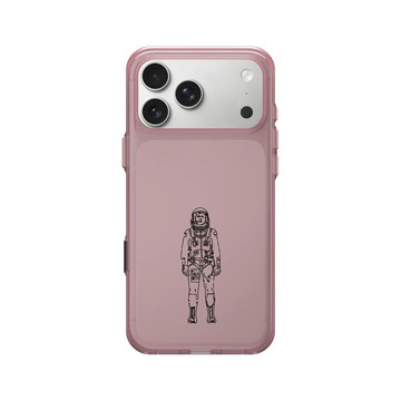 iPhone 17 Pro Max Clear (相機按鈕) 晶醺玫 - NASA - 太空宇航員 (Black)