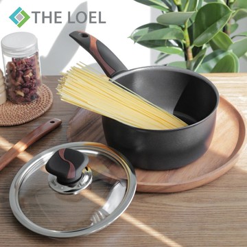 【THE LOEL】韓國天然原礦不挑爐不沾鍋系列-18cm耐磨單柄湯鍋附鍋蓋
