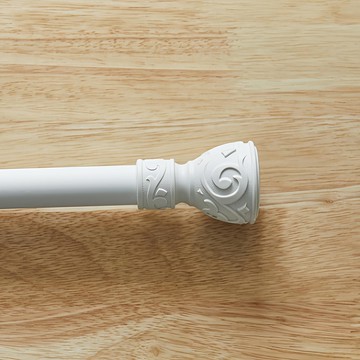 shez Home 窗簾桿 附窗簾桿架*3+螺絲*6+連接桿*2  25mm x 190-270cm  白色