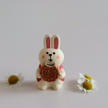 【Yourtableware】Decole Concombre 中秋限定  月兔吃月餅 辦公桌療癒小物