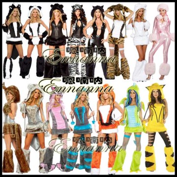 萬圣節女王裝毛毛圣誕節夜店貓女郎動物裝cosplay制服派對演出服