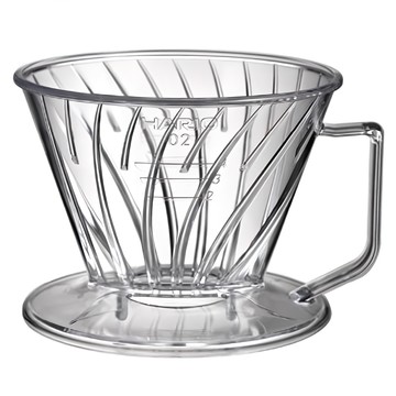 HARIO 好璃奧 透明台型樹脂濾杯 02 126 x 111 x 87mm 口徑111mm  70g  1個  2~4杯