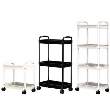 【蝦皮直營】推車收納 縫隙置物手推車 零食小推车 扶手推車 置物架 書架 手推車 三層推車 三層置物推車 收納架