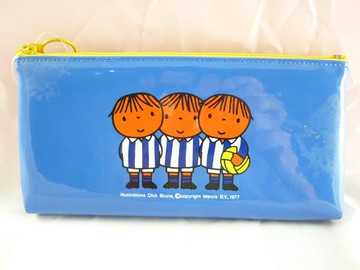 【震撼精品百貨】Miffy 米菲兔米飛兔 扁平防水筆袋 藍底小男生*3  震撼日式精品百貨